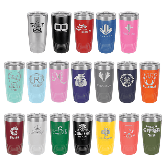 Custom Engraved 20 oz Tumblers | Personalized Logo Drinkware