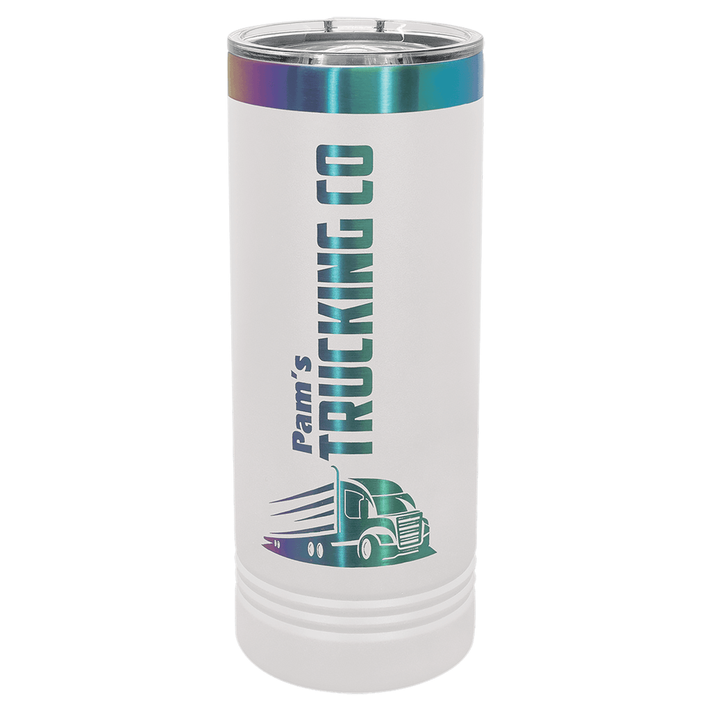 Custom Engraved 22 oz Skinny Tumblers | Personalized Logo Drinkware