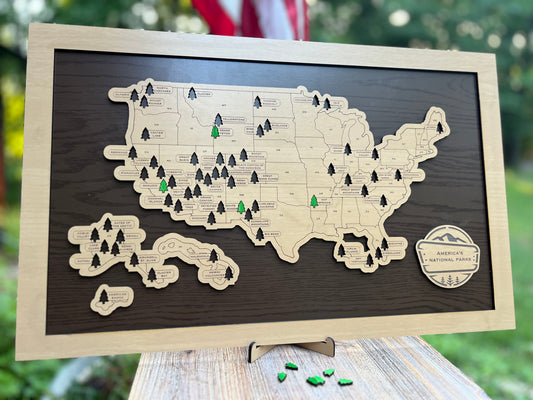 Personalized National Park Travel Map