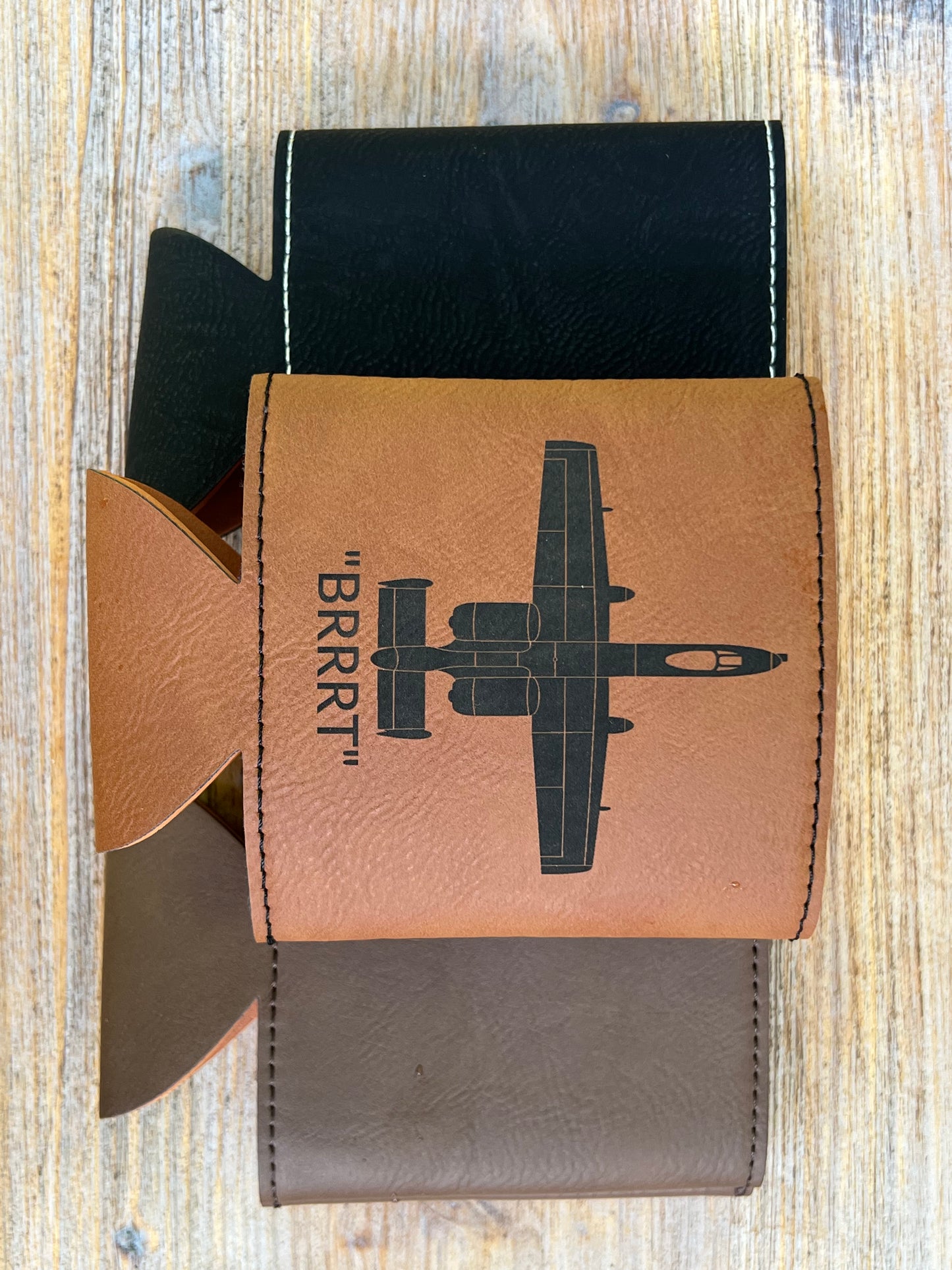 Personalized military aircraft beverage holder