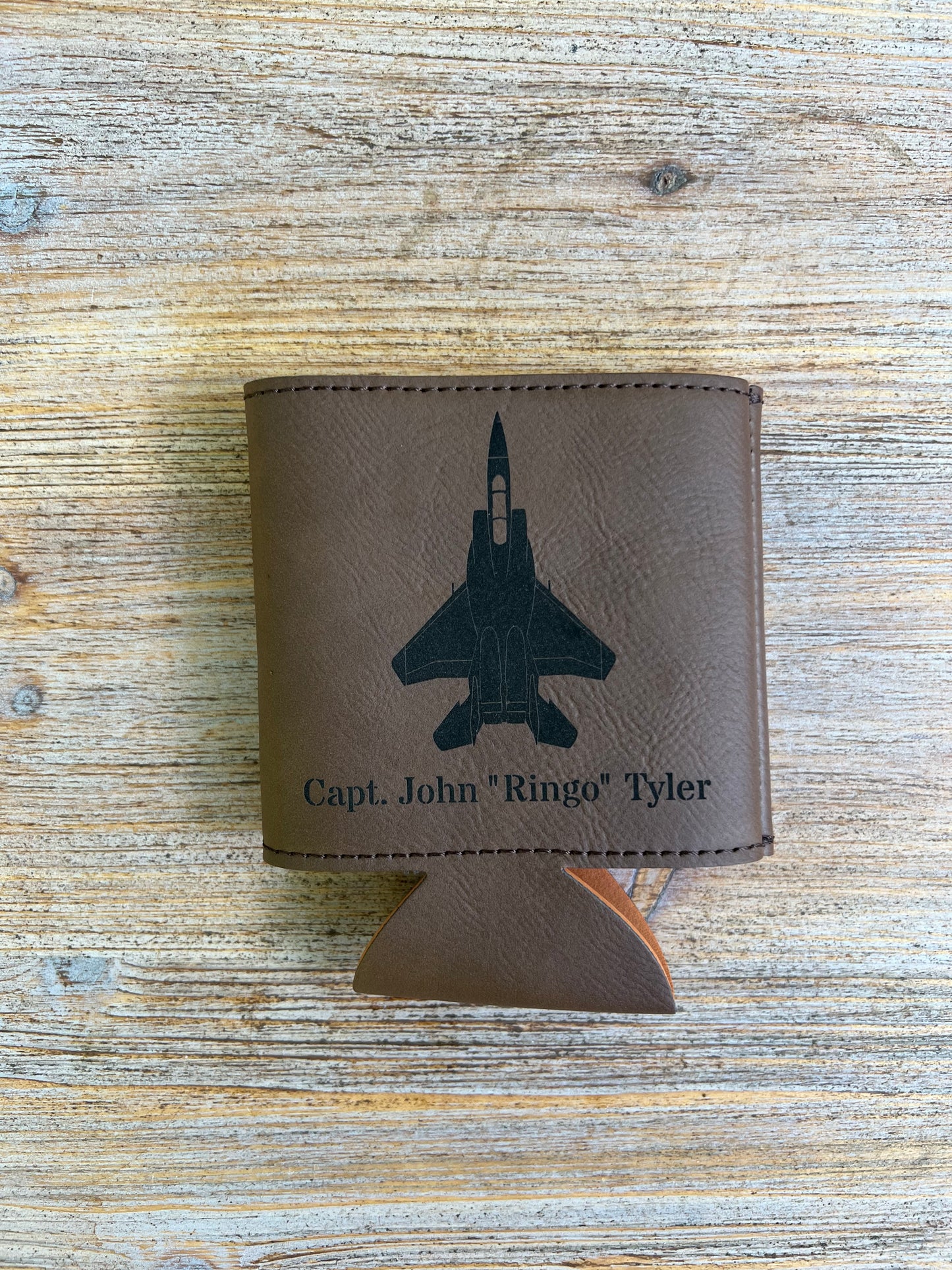 Personalized military aircraft beverage holder