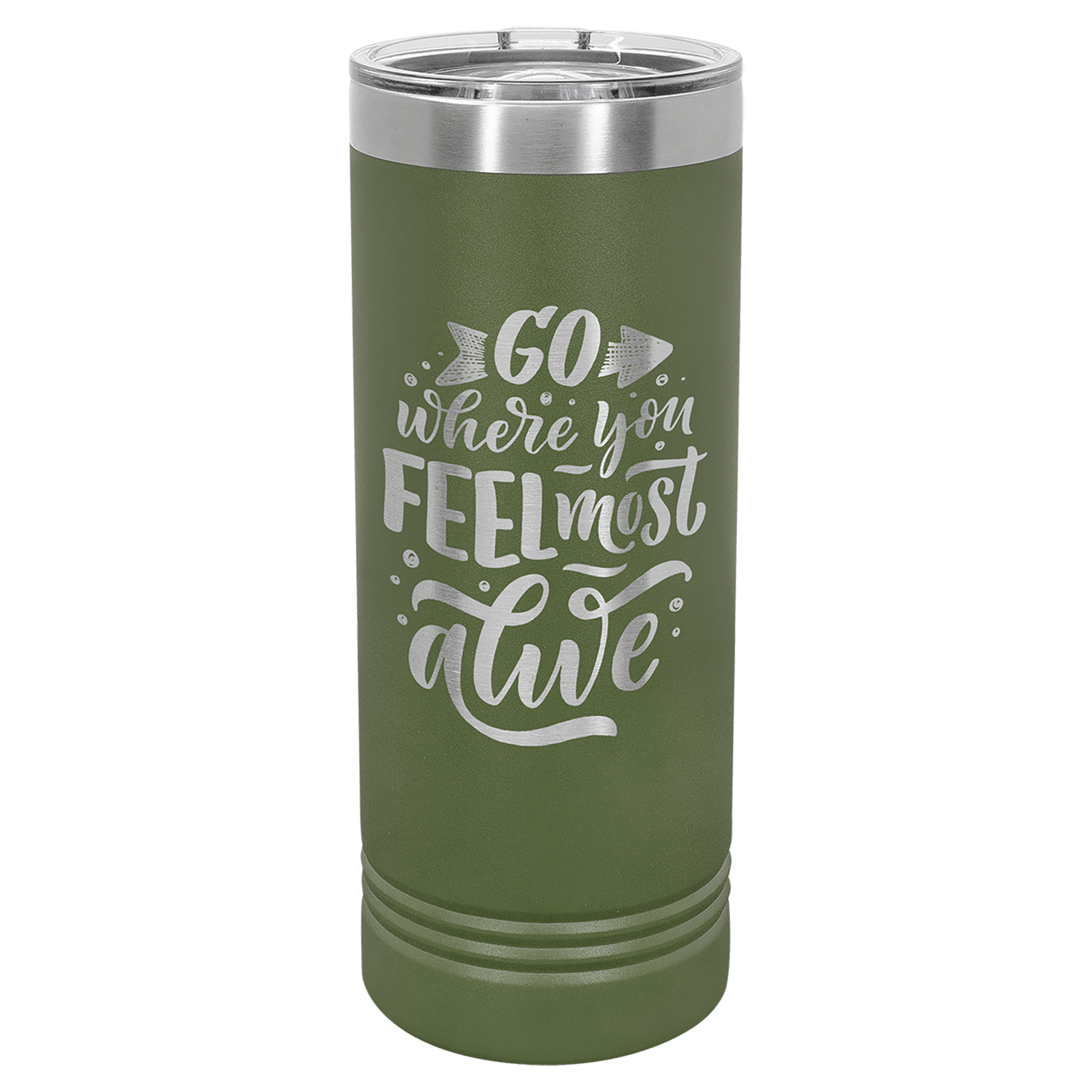 Custom Engraved 22 oz Skinny Tumblers | Personalized Logo Drinkware